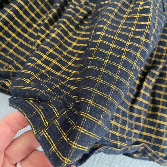 NWOT ULLA JOHNSON Midnight Navy Gold Dion Babydoll Dress 2 RARE - Picture 14 of 15